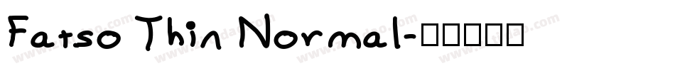 Fatso Thin Normal字体转换